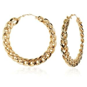 Gold Link Hoops (Large)